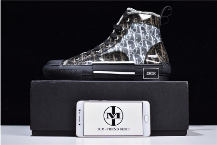 DR B23 BLACK OBLIQUE HIGH TOP SNEAKERS KCK211-DCS906